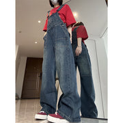 vintage wide leg suspender pants, view 5 - MRSLM