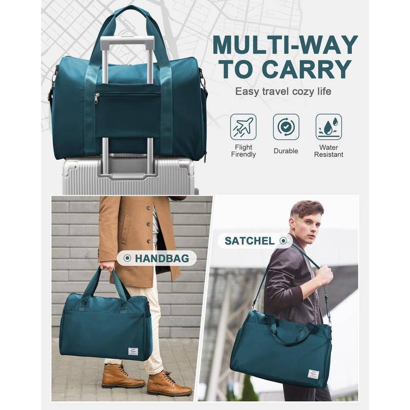 men's travel duffle bag with shoe compartment, view 8 - MRSLM