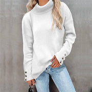 loose solid color cotton sweater, view 2 - MRSLM