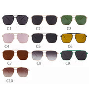 retro metal oversized polarized square sunglasses, view 16 - MRSLM