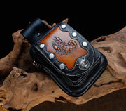 men's leather belt pouch waist bag, view 9 - MRSLM