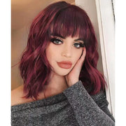 full-head curly wig with air bangs, view 4 - MRSLM