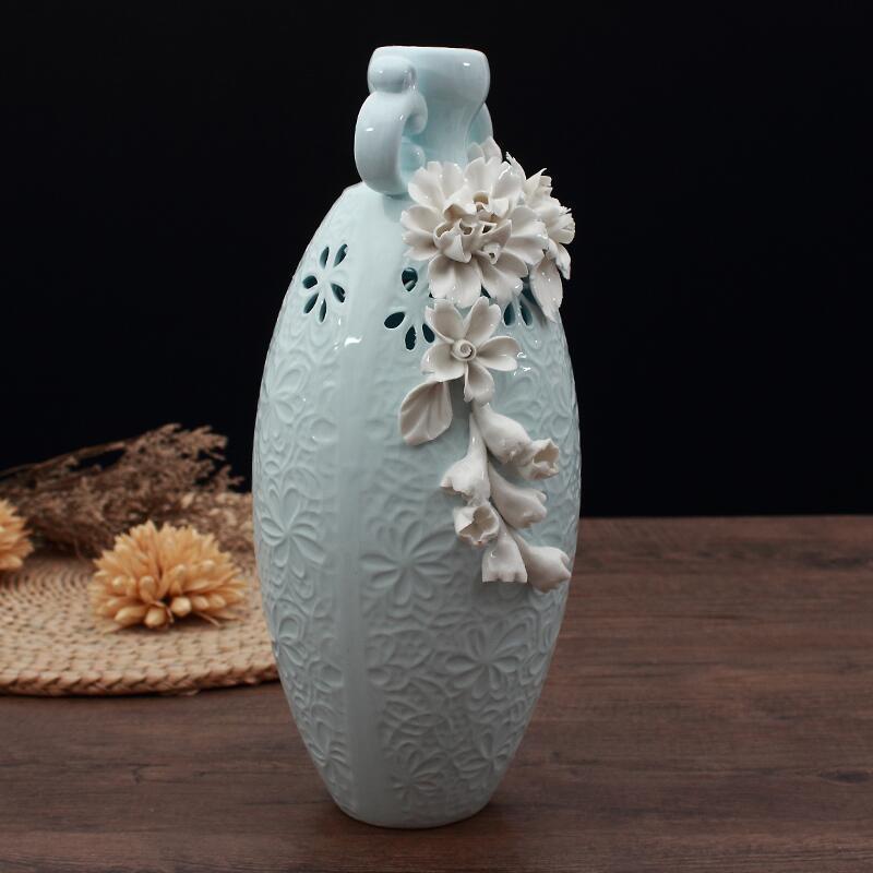 white porcelain vase ornament, view 5 - MRSLM