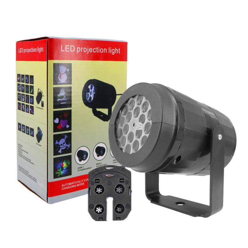 Rotating Christmas snowflake LED projector light, view 6 - MRSLM