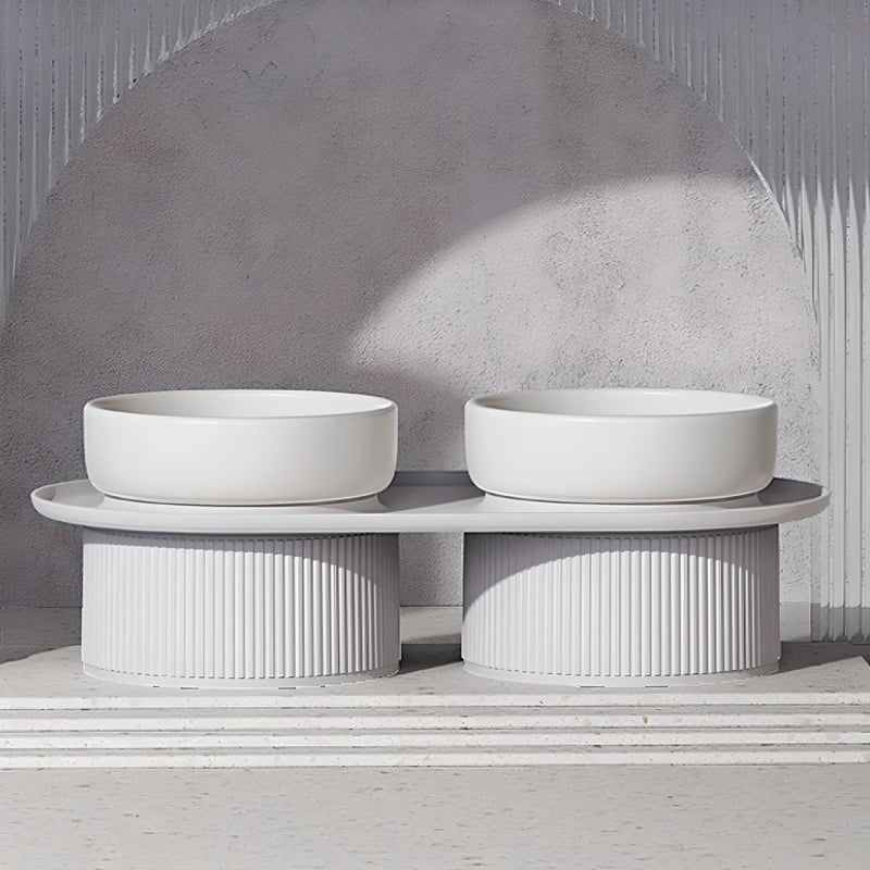 elevated ceramic pet bowls, view 3 - MRSLM