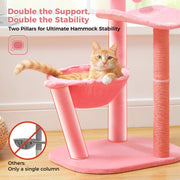 flamingo pink cat tree, view 6 - MRSLM