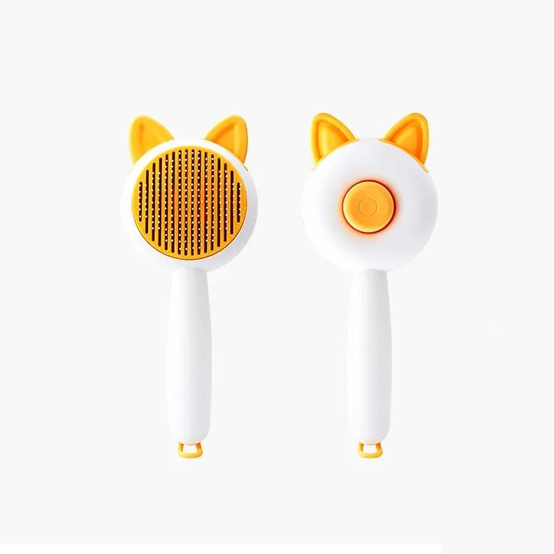 self-cleaning dog brush, view 3 - MRSLM