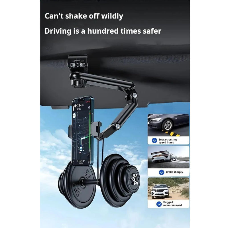 Rearview mirror car phone mount, view 5 - MRSLM
