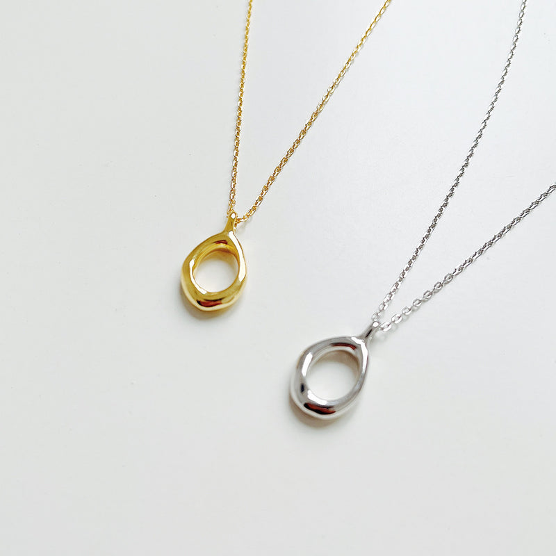 925 silver water drop necklace, view 2 - MRSLM