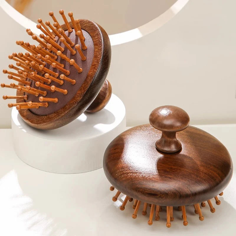 air cushion sandalwood massage comb, view 5 - MRSLM