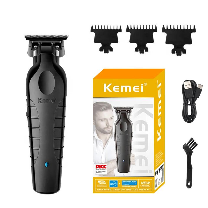 Professional Hair Trimmer for Men - USB Rechargeable, 0mm Ultra Close Cut