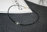 natural black spinel moonstone bracelet, view 6 - MRSLM