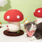 red mushroom cat scratching post, view 7 - MRSLM