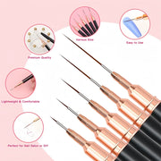 stripe nail art brushes, view 7 - MRSLM