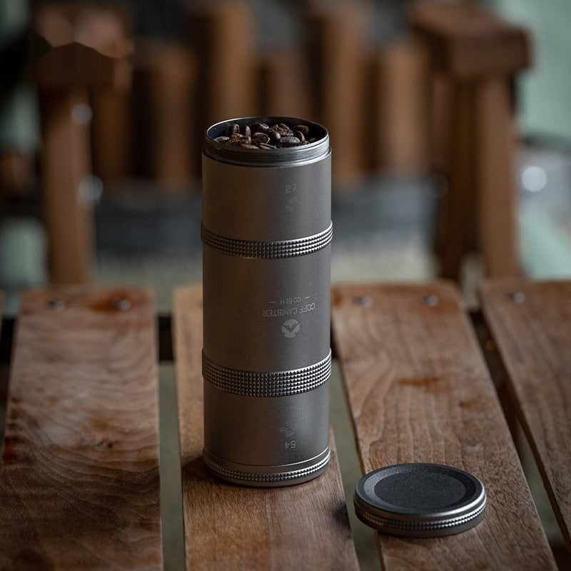 aluminum coffee canister, view 2 - MRSLM