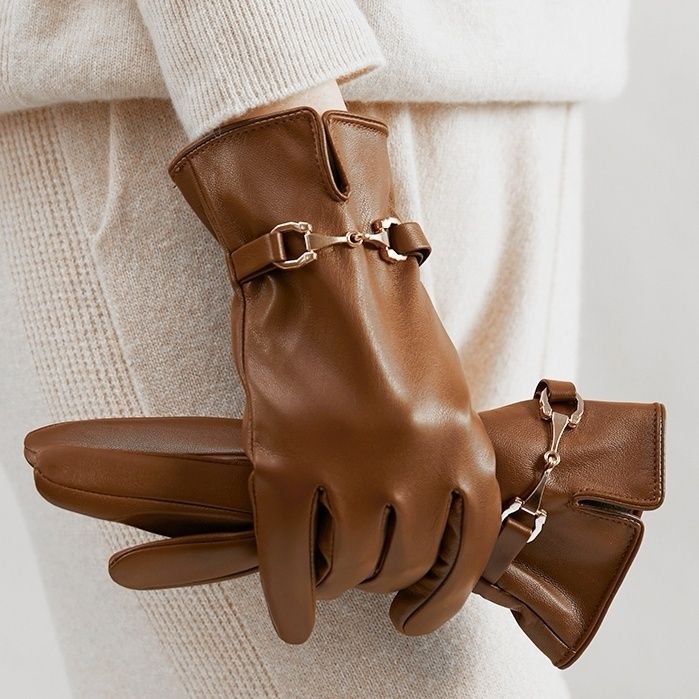 women's warm fleece suede gloves, view 5 - MRSLM