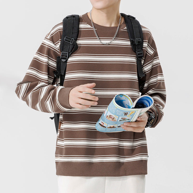 men's striped sweatshirt, view 4 - MRSLM