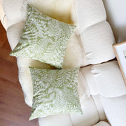 green floral nordic throw pillow case, view 4 - MRSLM