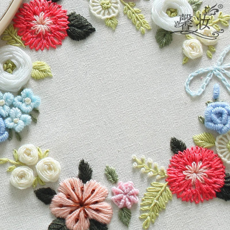 flower and squirrel embroidery starter kit, view 9 - MRSLM