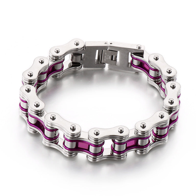 bicycle chain titanium steel bracelet, view 4 - MRSLM