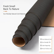 6mm natural cork tpe yoga mat, view 6 - MRSLM