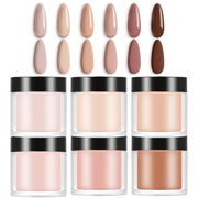 6 jars nude acrylic powder set, view 2 - MRSLM