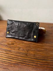 vintage trifold cowhide wallet, view 4 - MRSLM