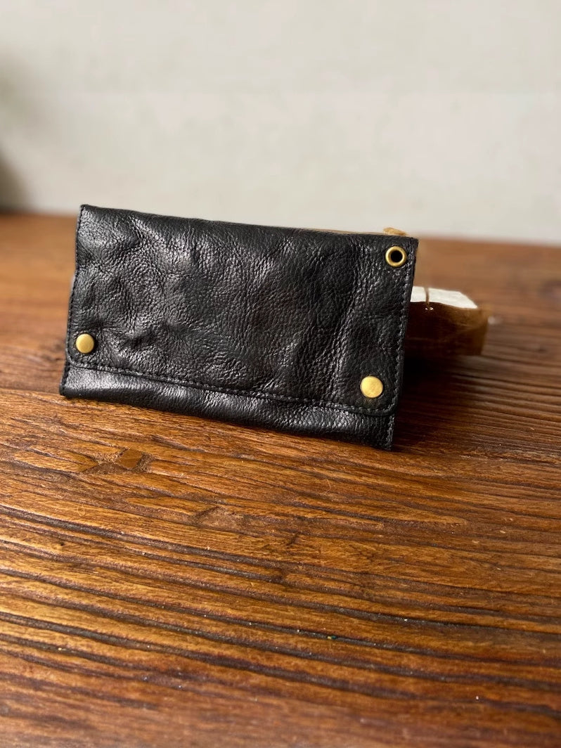 vintage trifold cowhide wallet, view 4 - MRSLM