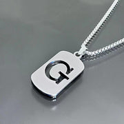 titanium steel letter necklace, view 20 - MRSLM
