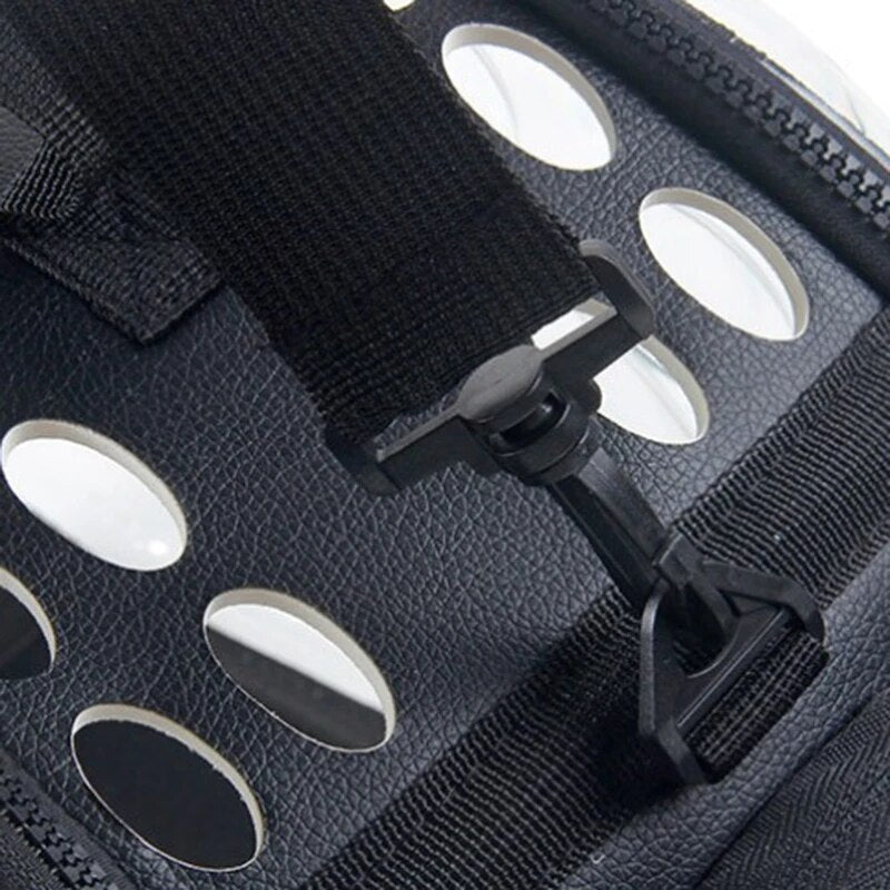 transparent foldable cat carrier bag, view 16 - MRSLM
