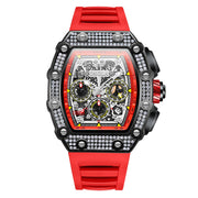 men's full diamond mechanical watch, view 13 - MRSLM