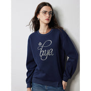 bead letter sweatshirt, view 4 - MRSLM