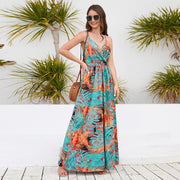 bohemian paisley print long dress, view 5 - MRSLM