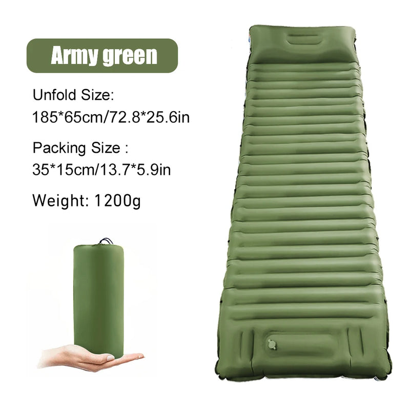 ultralight inflatable camping mattress, view 6 - MRSLM