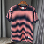 Retro striped cotton T-shirt, view 5 - MRSLM