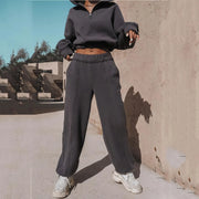 sweatshirt and elastic waist pant set, view 8 - MRSLM