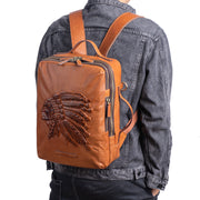 Cowhide leather backpack, view 4 - MRSLM