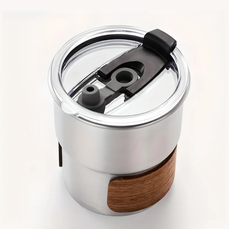 portable stainless steel camping coffee mug, view 10 - MRSLM