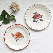 retro rose ceramic plate, view 6 - MRSLM