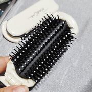 portable foldable hair brush with mirror, view 7 - MRSLM