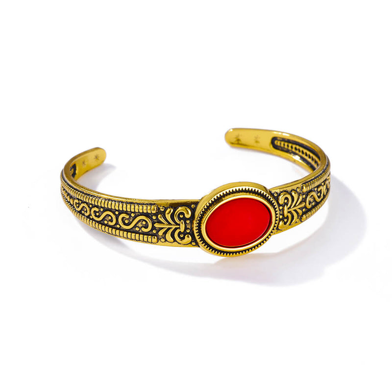 stainless steel opal cuff bracelet, view 2 - MRSLM