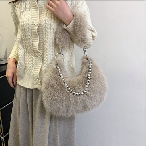 Women's fluffy plush crossbody bag - MRSLM