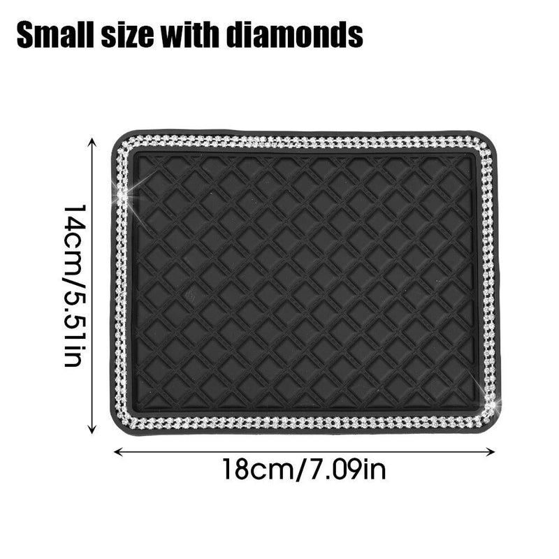 Sparkling diamond anti-slip car dashboard mat, view 3 - MRSLM