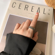 retro dark thorn silver ring, view 5 - MRSLM