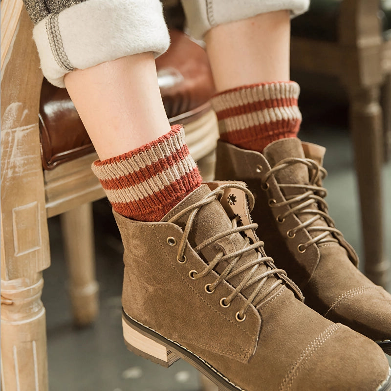 thick striped wool socks, view 7 - MRSLM