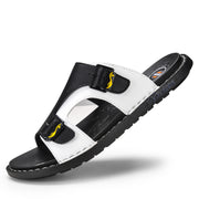 men's casual leather flip flops, view 9 - MRSLM