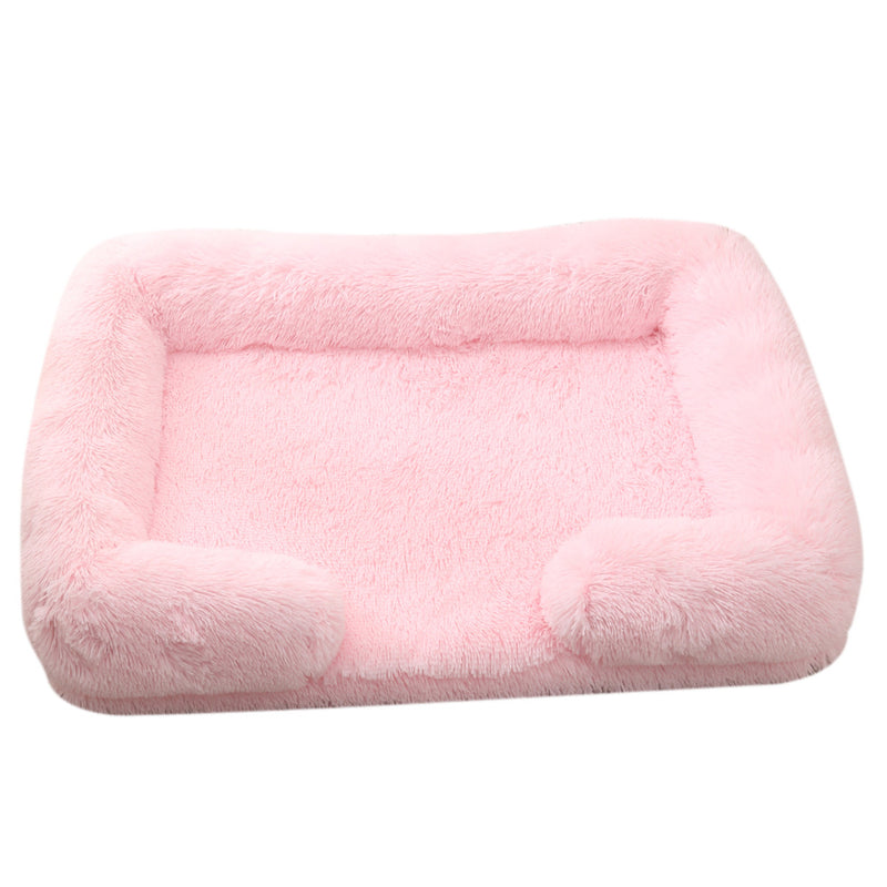 cozy winter plush dog bed, view 5 - MRSLM