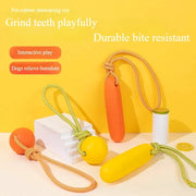 rubber drawstring dog chew stick, view 7 - MRSLM