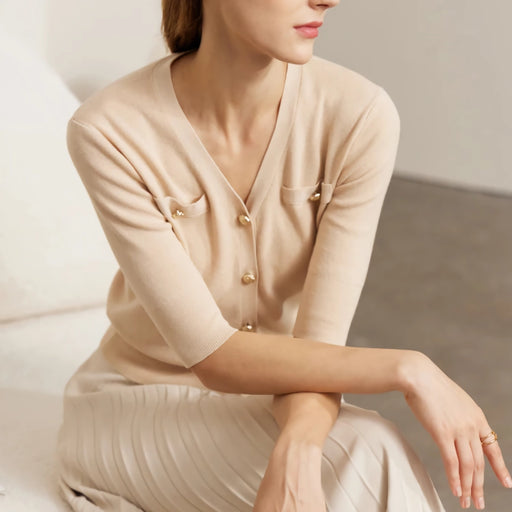 v-neck knitted cardigan - MRSLM
