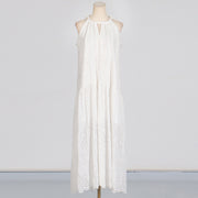 embroidered halter dress, view 2 - MRSLM